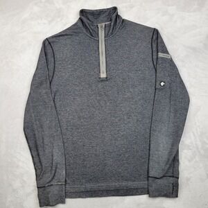 Manduka Yoga Men Medium Performance Base Layer 1/4‎ Zip Sweatshirt Sweater Adult